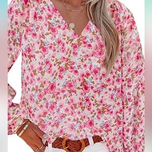 Floral Blouse - Size M - WORN ONCE